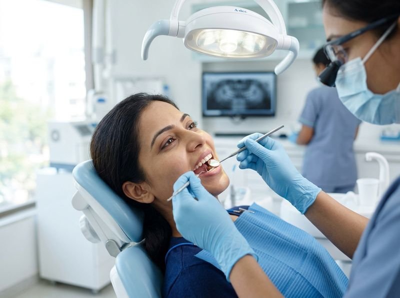 Patient comfortably receiving a painless single-sitting root canal treatment